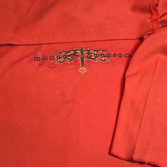 Harley Davidson 3/4 sleeve vneck shirt - Picture 8 of 8